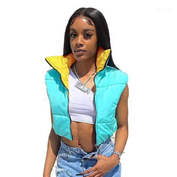 women's down & parkas cotton vest 2021 autumn and winter fashion positive negative two-wear lapel zipper loose simple clothes m417, Black
women's down & parkas cotton vest 2021 autumn and winter fashion positive negative two-wear lapel zipper loose simple clothes m417, Black