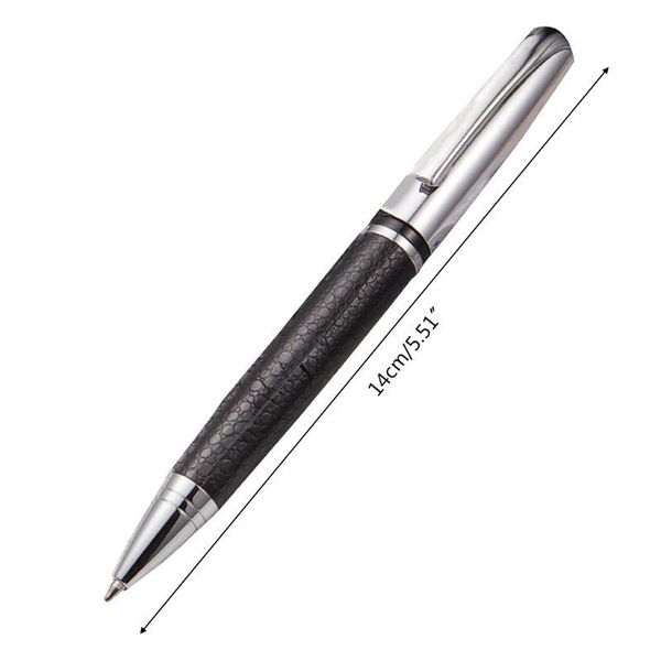 rotary business pen 0.5mm black ink leather metal ballpoint pens student gift office stationery supplies, Blue;orange
rotary business pen 0.5mm black ink leather metal ballpoint pens student gift office stationery supplies, Blue;orange