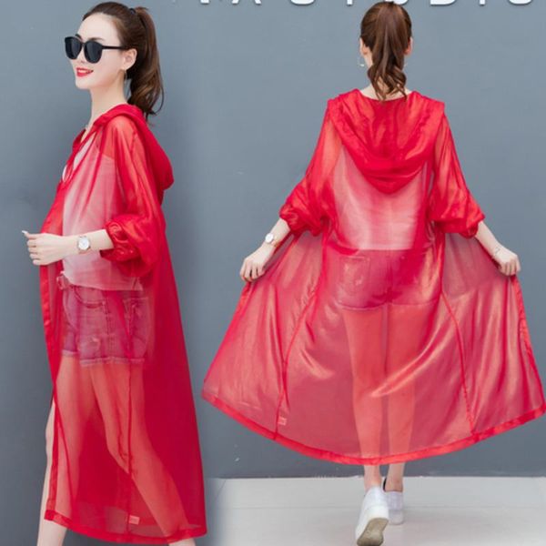 women's trench coats summer women cardigan windbreaker long coat sun protection clothing plus size pink red hooded casual manteau femme, Tan;black
women's trench coats summer women cardigan windbreaker long coat sun protection clothing plus size pink red hooded casual manteau femme, Tan;black