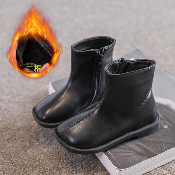 boots autumn winter for kids students brown warm baby girls thin cotton sole teenager princess fashion leather shoes, Black;grey
boots autumn winter for kids students brown warm baby girls thin cotton sole teenager princess fashion leather shoes, Black;grey