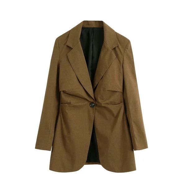 vintage women jackets autumn soft linen office laydies coats brown long blazer female jacket loose casual girls chic 210430, White;black
vintage women jackets autumn soft linen office laydies coats brown long blazer female jacket loose casual girls chic 210430, White;black