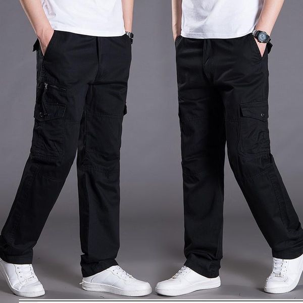men's pants baldauren four seasons cotton overalls casual elastic waist plus size multi-pocket loose zipper trousers, Black
men's pants baldauren four seasons cotton overalls casual elastic waist plus size multi-pocket loose zipper trousers, Black