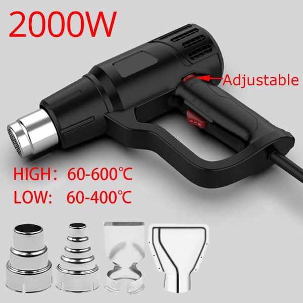 professional heat guns 2000w 220v gun air dryer for soldering iron hair thermoregulator shrink wrapping pneumatic thermofan