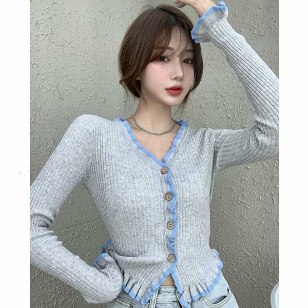 women's sweaters gentle wind wood ear gray knitted sweater cardigan female autumn long-sleeved coat style short slim section pmiu, White;black
women's sweaters gentle wind wood ear gray knitted sweater cardigan female autumn long-sleeved coat style short slim section pmiu, White;black