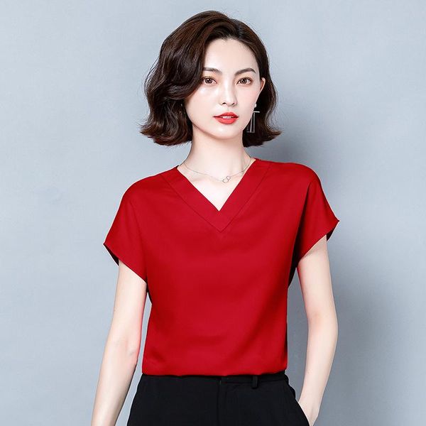 korean silk women blouses woman satin shirt solid v neck blouse lady plus size 4xl blusas femininas elegante women's & shirts, White
korean silk women blouses woman satin shirt solid v neck blouse lady plus size 4xl blusas femininas elegante women's & shirts, White