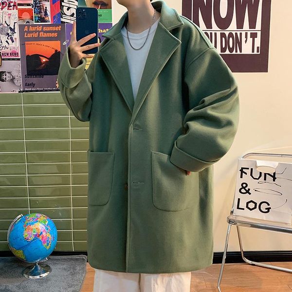 men's wool & blends black green beige woolen coat men warm casual oversized long loose trench mens overcoat l002
men's wool & blends black green beige woolen coat men warm casual oversized long loose trench mens overcoat l002