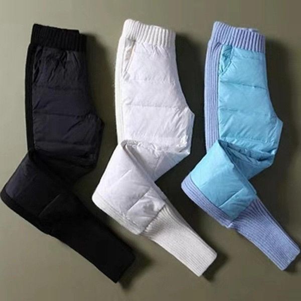 winter warm duck down pants for women high waist sweat elastic skinny pencil large size velvet female trousers 2021 women's & capris, Black;white
winter warm duck down pants for women high waist sweat elastic skinny pencil large size velvet female trousers 2021 women's & capris, Black;white