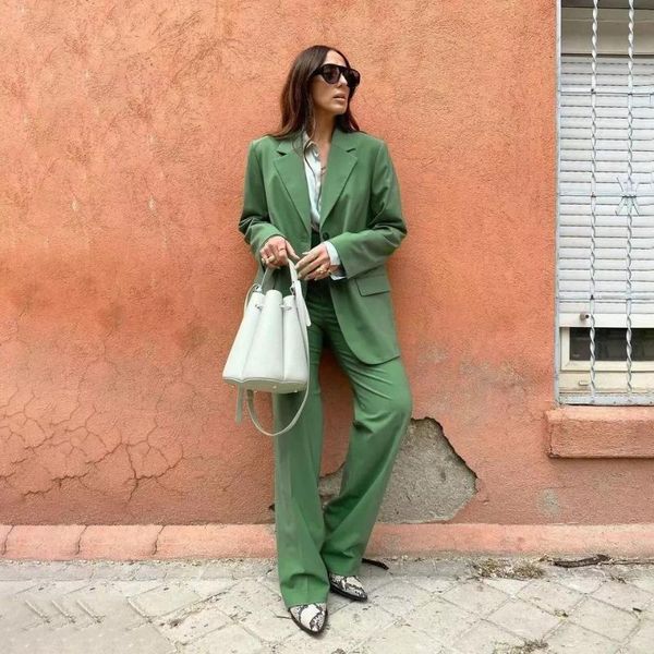 women's suits & blazers zbza fashion chic 2 button green pocket blazer for ladies elegant notch jacket office casual lady suit, White;black
women's suits & blazers zbza fashion chic 2 button green pocket blazer for ladies elegant notch jacket office casual lady suit, White;black