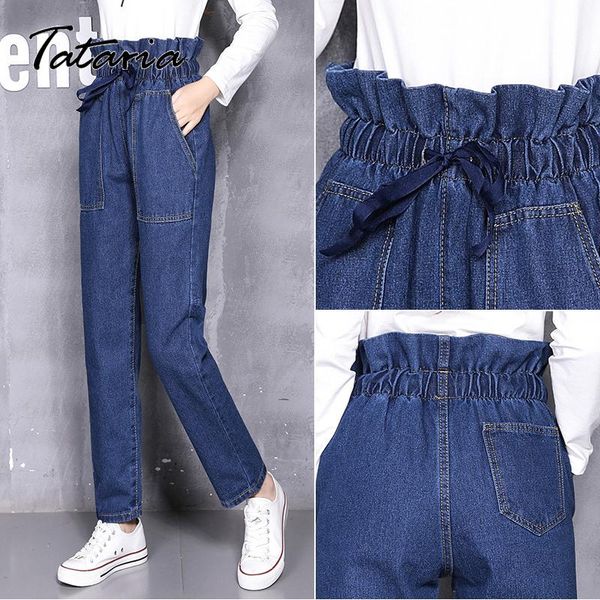 vintage loose high waist jeans woman plus size denim harem pants lace up spring boyfriend girls bulift ankle women's, Blue
vintage loose high waist jeans woman plus size denim harem pants lace up spring boyfriend girls bulift ankle women's, Blue