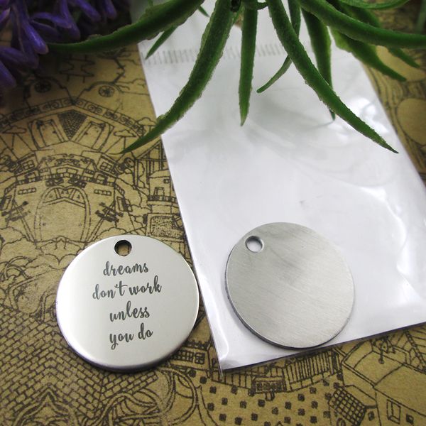 40pcs--stainless steel charms"dreams don't work unless you do" more style choosing diy pendants fo necklace, Bronze;silver
40pcs--stainless steel charms"dreams don't work unless you do" more style choosing diy pendants fo necklace, Bronze;silver