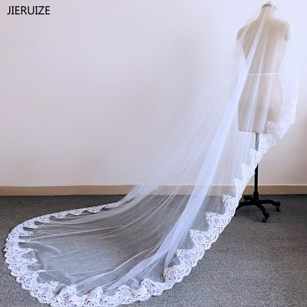 bridal veils jieruize 3 meter white ivory cathedral wedding 2021 lace edge long veil with comb accessories, Black
bridal veils jieruize 3 meter white ivory cathedral wedding 2021 lace edge long veil with comb accessories, Black