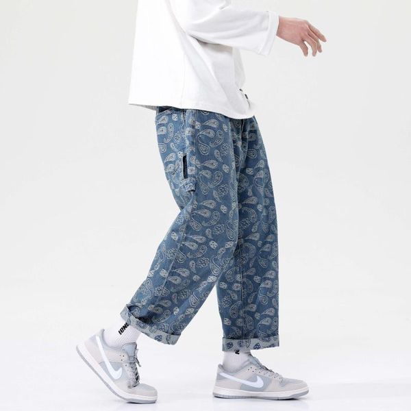 spring mens jeans printing baggy cargo pants men brand plus size casual men's trousers, Blue
spring mens jeans printing baggy cargo pants men brand plus size casual men's trousers, Blue