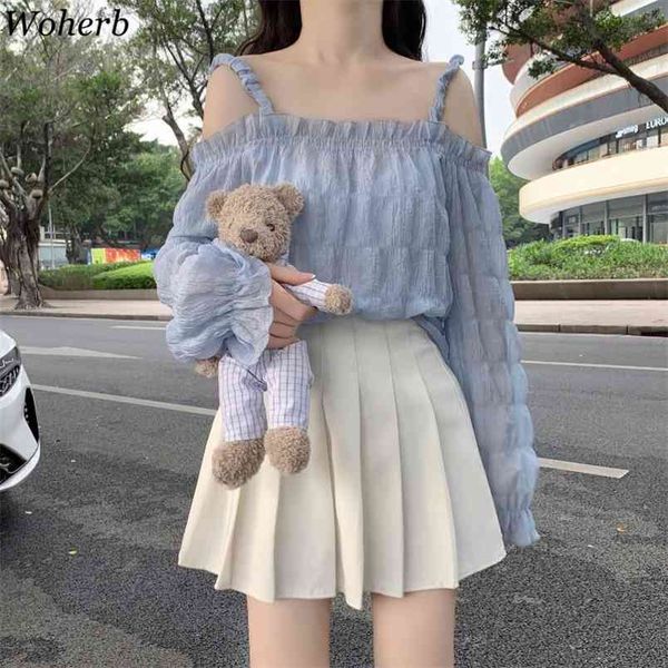 japanese kawaii shirt women off shoulder long sleeve blouse ladies korean chic solid slim shirts ruffle cute blusas 210519, White
japanese kawaii shirt women off shoulder long sleeve blouse ladies korean chic solid slim shirts ruffle cute blusas 210519, White