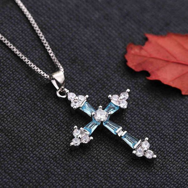 fashion creative new 925 sier necklace female jus set zircon cross clavicle chain jewelry, Silver
fashion creative new 925 sier necklace female jus set zircon cross clavicle chain jewelry, Silver