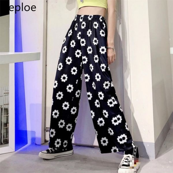 high waist hip flower wide leg pants ins harajuku style korean loose causal pantalones spring summer trousers 49060 210422, Black;white
high waist hip flower wide leg pants ins harajuku style korean loose causal pantalones spring summer trousers 49060 210422, Black;white