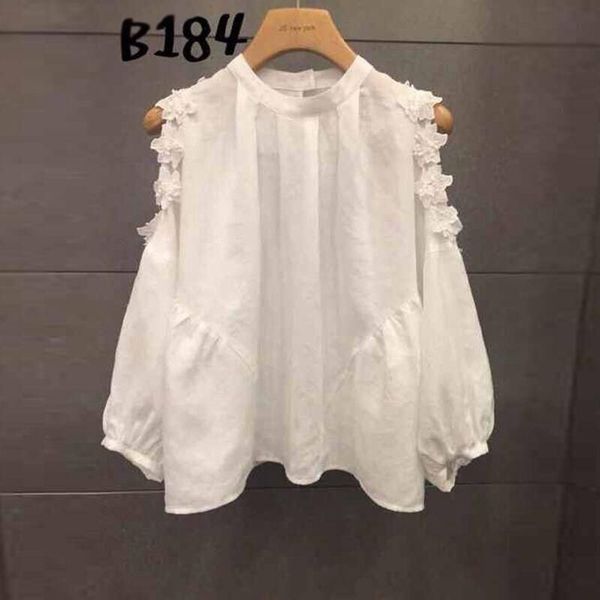 autumn new korean off-shoulder solid white lantern sleeved shirts lace appliques womens and blouses 210421
autumn new korean off-shoulder solid white lantern sleeved shirts lace appliques womens and blouses 210421
