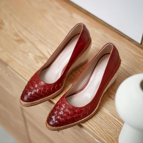 dress shoes fashion spring/summer leather pumps women wedges woman high heel party ladies vintage platform heels burgundy/brown, Black
dress shoes fashion spring/summer leather pumps women wedges woman high heel party ladies vintage platform heels burgundy/brown, Black