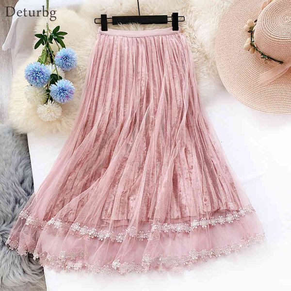 casual dresses women's elegant veet midi a-line skirt female korean high waist mesh lace patchwork pleated skirts winter sk447 f3f, Black;gray
casual dresses women's elegant veet midi a-line skirt female korean high waist mesh lace patchwork pleated skirts winter sk447 f3f, Black;gray