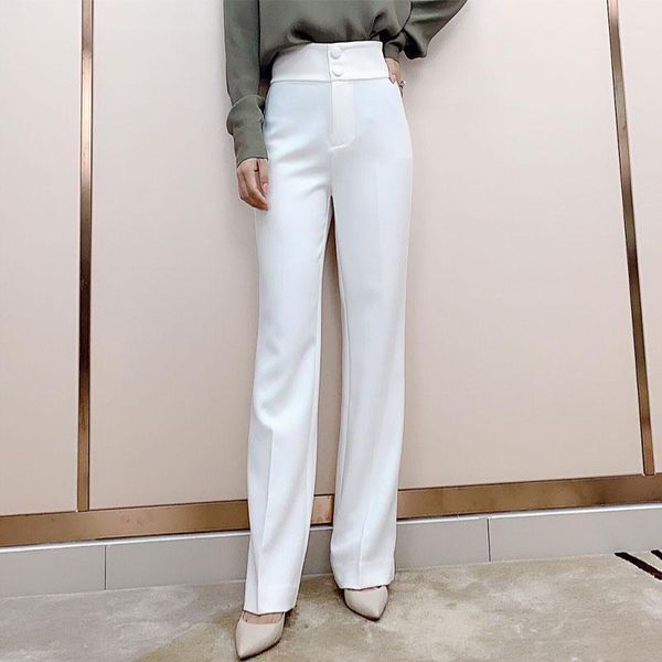 high waist full length women office flare pants straight tube wear female trousers business occupation fashion spring&autumn women's &, Black;white
high waist full length women office flare pants straight tube wear female trousers business occupation fashion spring&autumn women's &, Black;white