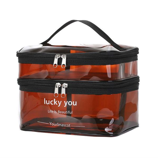 cosmetic bags & cases simple and transparent double-layer large-capacity portable toilet box waterproof travel storage bag to carry with you
cosmetic bags & cases simple and transparent double-layer large-capacity portable toilet box waterproof travel storage bag to carry with you