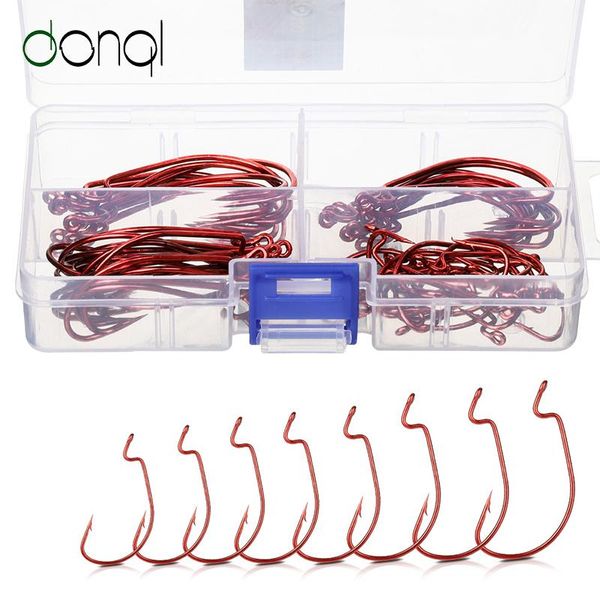 fishing hooks donql 60pcs/ set mixed size wide crank offset fishhook 5/0#-4# barbed carp hook for soft worm lure
fishing hooks donql 60pcs/ set mixed size wide crank offset fishhook 5/0#-4# barbed carp hook for soft worm lure