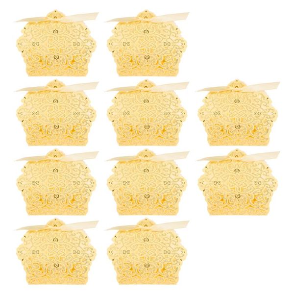 gift wrap 10pcs paper wedding candy storage boxes gilding design containers