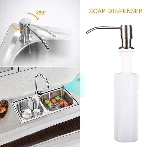 liquid soap dispenser 300ml kitchen sink stainless steel plastic bottles bathroom detergent hand wash pump
liquid soap dispenser 300ml kitchen sink stainless steel plastic bottles bathroom detergent hand wash pump