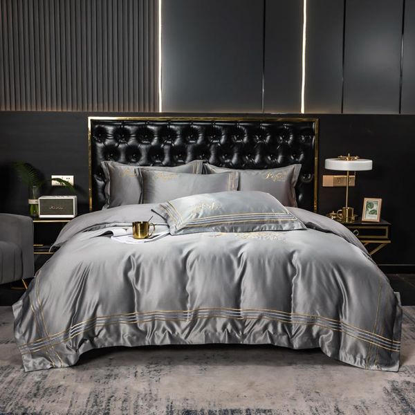 bedding sets gray embroidery satin washed silk set cotton duvet cover bed linen fitted sheet pillowcases bedclothes king size
bedding sets gray embroidery satin washed silk set cotton duvet cover bed linen fitted sheet pillowcases bedclothes king size