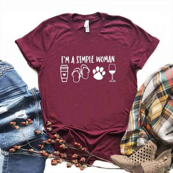 i am a simple woman mens coffee dog wine print women cotton casual funny t shirt lady yong girl, White;black
i am a simple woman mens coffee dog wine print women cotton casual funny t shirt lady yong girl, White;black