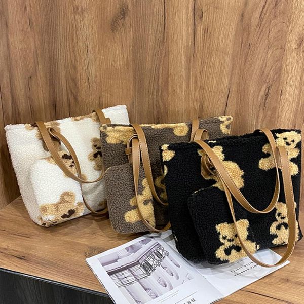 evening bags women shoulder bag vintage plush bear print mini purse large capacity tote lambswool texture
evening bags women shoulder bag vintage plush bear print mini purse large capacity tote lambswool texture