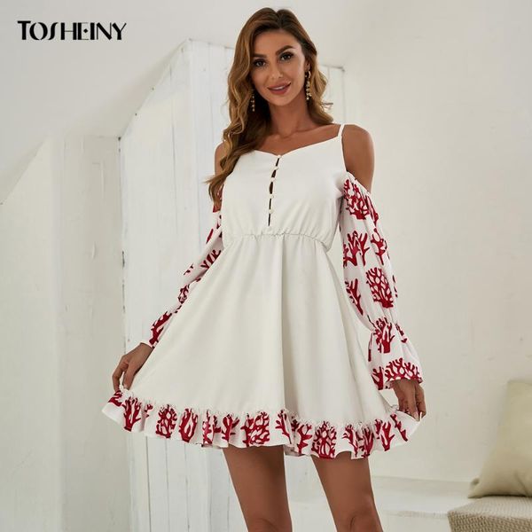 casual dresses tosheiny 2021 women summer elegant off shoulder backless long sleeve print mini dres short white holiday, Black;gray
casual dresses tosheiny 2021 women summer elegant off shoulder backless long sleeve print mini dres short white holiday, Black;gray