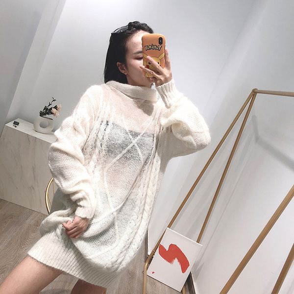 8571 mahai white linen sweater ins wind long net red high neck pullover breathable women's wear
8571 mahai white linen sweater ins wind long net red high neck pullover breathable women's wear