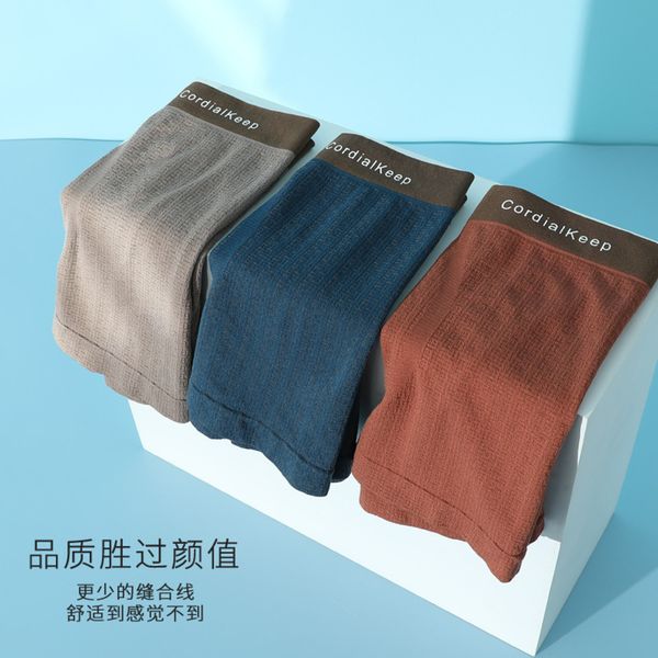 new large elastic underwear blue box breathable shorts men's striped boxer, White;black
new large elastic underwear blue box breathable shorts men's striped boxer, White;black