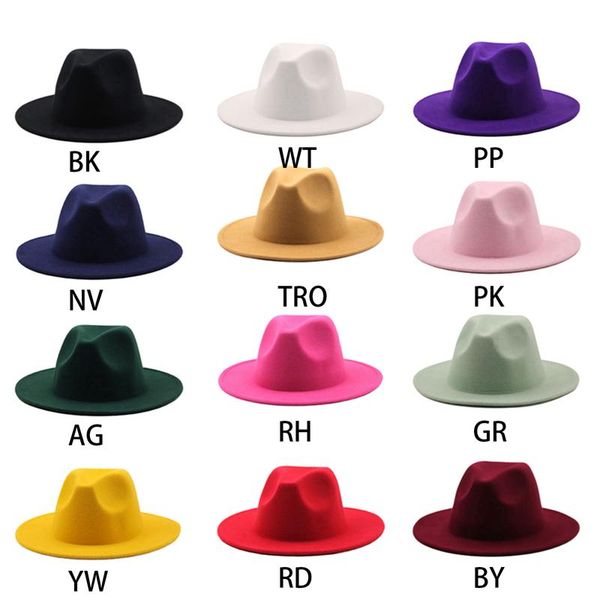 berets trend tan with red bottom patchwork plain wool felt jazz fedora hats men women wide brim panama trilby cowboy cap for party, Blue;gray
berets trend tan with red bottom patchwork plain wool felt jazz fedora hats men women wide brim panama trilby cowboy cap for party, Blue;gray