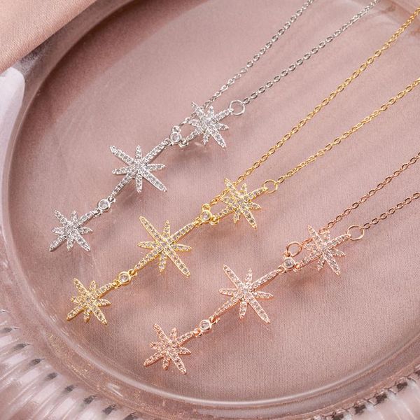 pendant necklaces fashion crystal star necklace stainless steel chain for women girls copper geometric charms choker jewelry party gifts, Silver
pendant necklaces fashion crystal star necklace stainless steel chain for women girls copper geometric charms choker jewelry party gifts, Silver