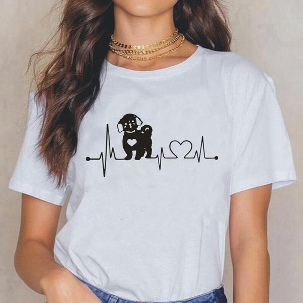 funny shih tzu heartbeat harajuku tshirt women short sleeve hipster casual tee shirt femme summer fashion t women's t-shirt, White
funny shih tzu heartbeat harajuku tshirt women short sleeve hipster casual tee shirt femme summer fashion t women's t-shirt, White