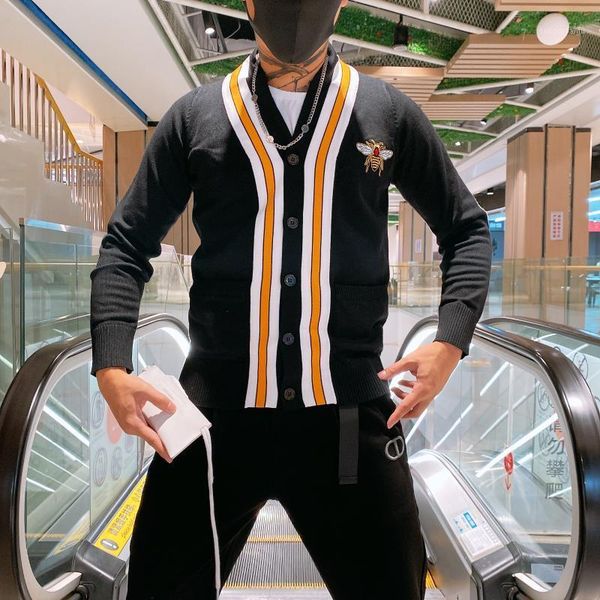 men's sweaters hk10197 fashion 2021 runway european design party style clothing, White;black
men's sweaters hk10197 fashion 2021 runway european design party style clothing, White;black