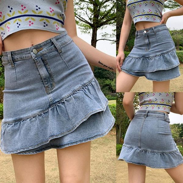 skirts womens vintage high waisted ruffles hem jeans mini denim skirt summer school uniform a-line slim package hip streetwear, Black
skirts womens vintage high waisted ruffles hem jeans mini denim skirt summer school uniform a-line slim package hip streetwear, Black