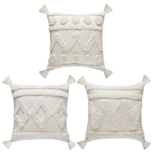 pillow case nordic boho minimalist white throw wave striped tufted textured decorative square cushion cover with tassels
pillow case nordic boho minimalist white throw wave striped tufted textured decorative square cushion cover with tassels