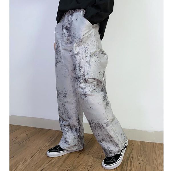 tie dyed dark bf straight tube versatile legged pants casual drawstring loose pocket wide leg overalls trousers women's & capris, Black;white
tie dyed dark bf straight tube versatile legged pants casual drawstring loose pocket wide leg overalls trousers women's & capris, Black;white