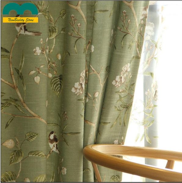 curtain & drapes american country linen curtains garden green window for living room birds printed bedroom blackout
curtain & drapes american country linen curtains garden green window for living room birds printed bedroom blackout