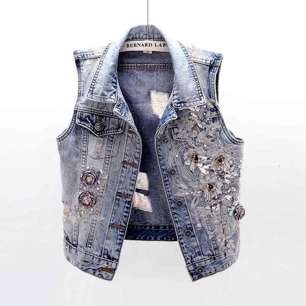 jacket summer fashion embroidery flowers slim denim women casual waistcoat sleeveless jacket coat female frayed short jeans vest, Black;brown
jacket summer fashion embroidery flowers slim denim women casual waistcoat sleeveless jacket coat female frayed short jeans vest, Black;brown