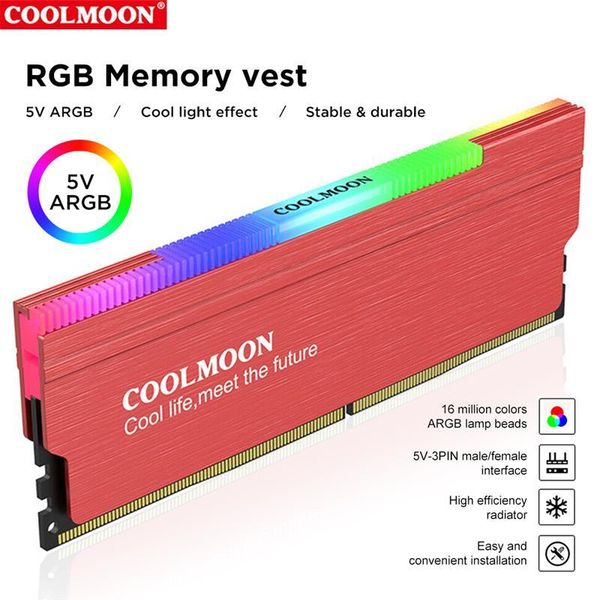 cr-d134s 5v argb memory ram cooler heatsink heat spreader cooling vest for deskcomputer pc fans & coolings
cr-d134s 5v argb memory ram cooler heatsink heat spreader cooling vest for deskcomputer pc fans & coolings