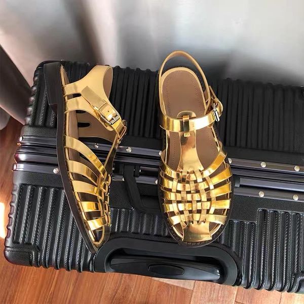 rome vacation beach sandals girl's shoes summer gold woven close toe flat woman retro hollow out braid leather, Black
rome vacation beach sandals girl's shoes summer gold woven close toe flat woman retro hollow out braid leather, Black