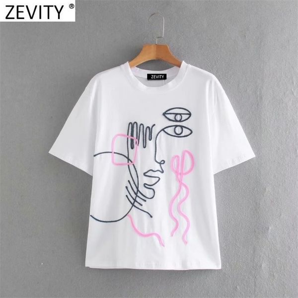 zevity women basic o neck short sleeve casual slim t-shirt female abstract girl appliques chic knit summer ls9081 210708, White
zevity women basic o neck short sleeve casual slim t-shirt female abstract girl appliques chic knit summer ls9081 210708, White