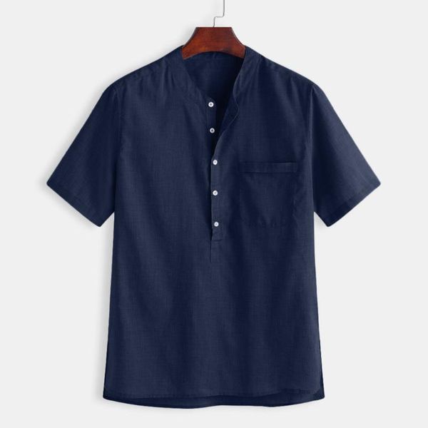 shirts summer men vintage solid color cotton linen button beach blouses short sleeve clothes camisa masculin plus men's casual, White;black
shirts summer men vintage solid color cotton linen button beach blouses short sleeve clothes camisa masculin plus men's casual, White;black