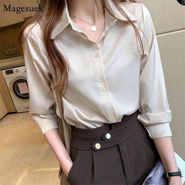 fashion long sleeve satin blouse women vintage button up shirt elegant office lady casual womens and blouses 11503 210512, White
fashion long sleeve satin blouse women vintage button up shirt elegant office lady casual womens and blouses 11503 210512, White