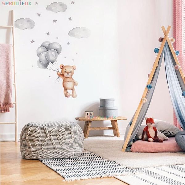 cute bear with balloons clouds and stars wall sticker home decor living room animals removable waterproof decals stickers
cute bear with balloons clouds and stars wall sticker home decor living room animals removable waterproof decals stickers