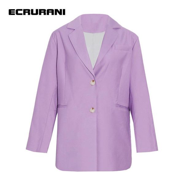women's suits & blazers ecrurani purple patchwork casual for women notched long sleeve loose asymmetrical coats female 2021 fashion clo, White;black
women's suits & blazers ecrurani purple patchwork casual for women notched long sleeve loose asymmetrical coats female 2021 fashion clo, White;black