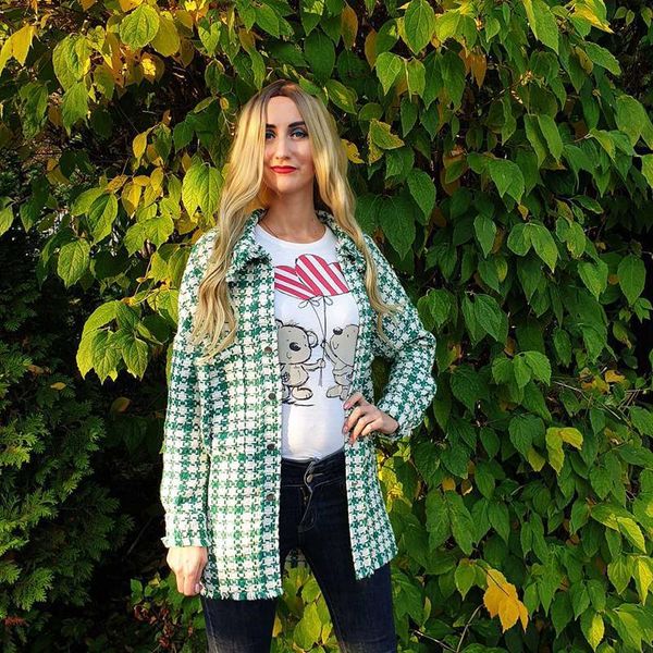 women's jackets vintage chic green plaid pockets tweed women fashion side open turn-down collar coats female outerwear, Black;brown
women's jackets vintage chic green plaid pockets tweed women fashion side open turn-down collar coats female outerwear, Black;brown